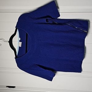 Anthropologie sm blue short sleeve blouse